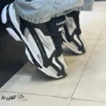 کتونی مردانه لاگوست سفید مشکی