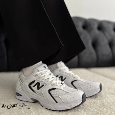 کتونی زنانه نیوبالانس سفید مشکی
