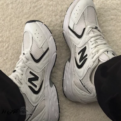 کتونی زنانه نیوبالانس سفید مشکی