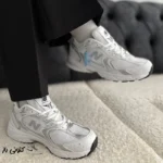 کتونی زنانه نیوبالانس سفید نقره ای