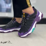 کتونی زنانه رانینگ سالامون مشکی بنفش سایز ۳۹