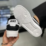 کتونی زنانه نایک ایرفورس مشکی سفید - تصویر 3