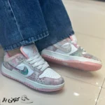 کتونی زنانه نایک جردن ۱ دراگون صورتی سفید - تصویر 4