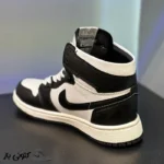 کتونی زنانه نایک جردن ۱ ساق دار مشکی سفید - تصویر 2