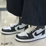 کتونی زنانه نایک جردن ۱ ساق دار مشکی سفید - تصویر 3