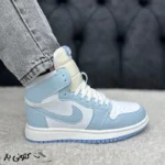 کتونی زنانه نایک جردن ۱ ساقدار آبی سفید