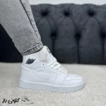 کتونی زنانه نایک جردن ۱ ساقدار سفید - تصویر 3