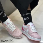 کتونی زنانه نایک جردن ۱ صورتی - تصویر 4