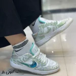 کتونی زنانه نایک دراگون سفید سبز - تصویر 2