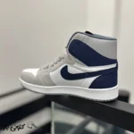 کتونی مردانه نایک جردن ۱ ساقدار طوسی سرمه ای - تصویر 4