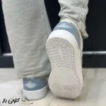 کتونی مردانه نایک جردن ۱ طوسی آبی - تصویر 3