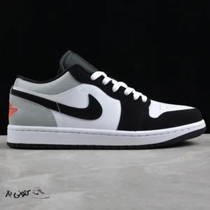 کتونی خارجی مردانه نایک ایر جردن وان Jordan 1 Low SE White Fire Red Black Matte Silver