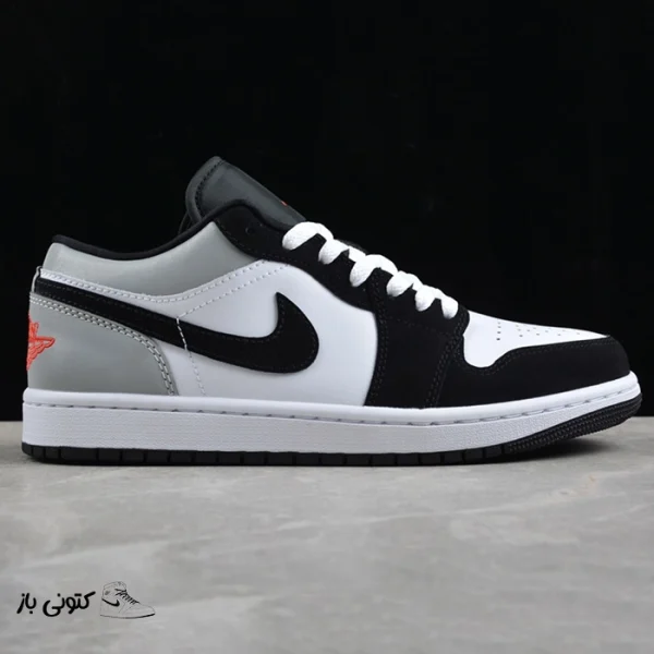 کتونی خارجی مردانه نایک ایر جردن وان Jordan 1 Low SE White Fire Red Black Matte Silver