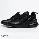 کتونی خارجی یونیسکس نایکی ایرمکس 270 Nike Air Max مشکی طلایی