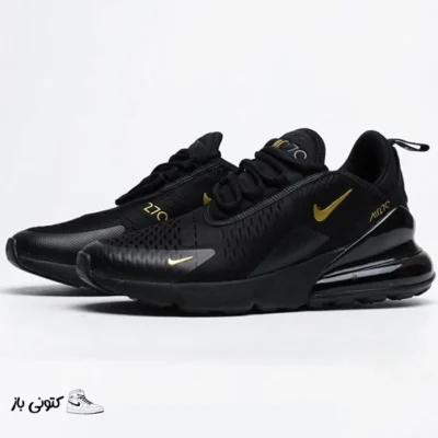 کتونی خارجی یونیسکس نایکی ایرمکس 270 Nike Air Max مشکی طلایی