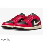 کتونی خارجی زنانه نایک ایر جردن وان میستیک Air Jordan 1 Low Mystic Hibiscus Black - تصویر 4