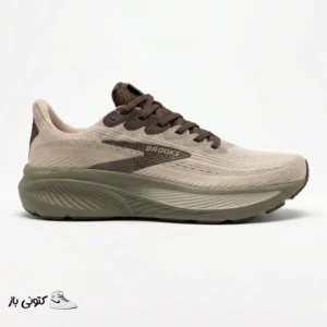 کتونی خارجی مردانه بروکس گوست 17 کرم قهوه‌ای سبز زیتونی Brooks Ghost 17 Gray/Brown/Olive