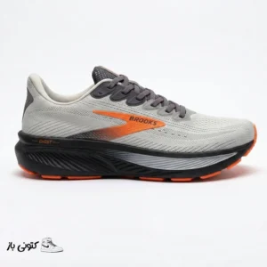 کتونی خارجی مردانه بروکس گوست 17 طوسی نارنجی Brooks Ghost 17 Oyster Orange 110442-1D-048