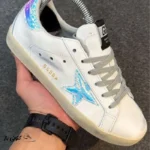 کتونی خارجی زنانه گلدن گوس Golden Goose Super-Star Leather glitter - تصویر 3