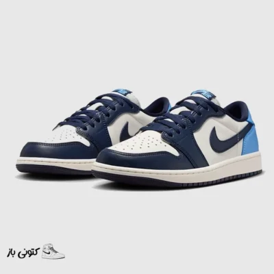 کتونی خارجی مردانه نایک جردن وان لو ابسیدین یو ان سی Jordan 1 Low OG Obsidian UNC