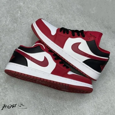 کتونی خارجی مردانه نایک جردن وان لو ریورس بلک تو Jordan 1 Low Reverse Black Toe