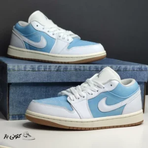کتونی خارجی زنانه جردن وان لو دنیم ورن بلو Jordan 1 Low SE Denim Worn Blue Women’s