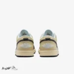 کتونی خارجی مردانه نایکی مدل ایر جردن شیری مشکی NIKE AIR JORDAN 1 LOW COCONUT MILK BLACK - تصویر 4