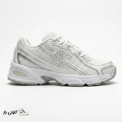 کتونی خارجی زنانه نیوبالانس 740 سفید سیلور متالیک New Balance 740