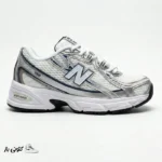 کتونی خارجی زنانه نیوبالانس 740 سفید نقره‌ای متالیک سرمه‌ای New Balance 740v2 White Shadow Grey Navy U740WN2
