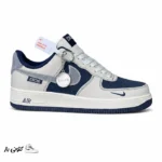 کتونی خارجی مردانه نایک ایرفورس وان دیور سرمه‌ای سفید استخوانی Nike Air Force 1 Dior Sail Navy