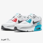 کتونی خارجی مردانه نایک ایرمکس آبی و نارنجی Nike Air Max 90