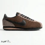 کتونی خارجی زنانه نایک کورتز قهوه‌ای مشکی ولوت Nike Cortez ’23 Velvet Brown FJ5180-200