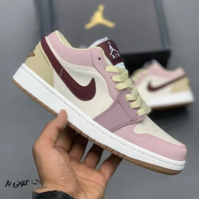 کتونی خارجی زنانه نایک ایر جردن وان لو Nike Jordan 1 Low Dark Pony Smoky Mauve