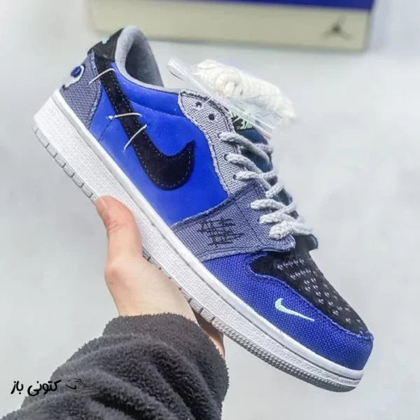 کتونی خارجی یونیسکس نایک جردن وان وودو Zion Williamson x Air Jordan 1 Low Voodoo Blue آبی