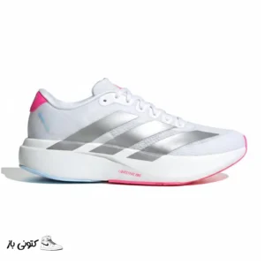 کتونی خارجی زنانه آدیداس آدیزیرو سفید سیلور صورتی adidas Adizero Evo SL