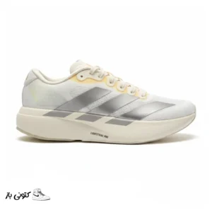 کتونی خارجی زنانه آدیداس آدیزیرو کرم نقره‌ای متالیک adidas Adizero Evo SL Wonder White JR5841