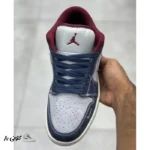 کتونی خارجی زنانه جردن ۱ لو سوپریم سرمه‌ای طوسی Jordan 1 Low Supreme Midnight Navy - تصویر 5
