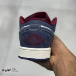 کتونی خارجی زنانه جردن ۱ لو سوپریم سرمه‌ای طوسی Jordan 1 Low Supreme Midnight Navy - تصویر 3