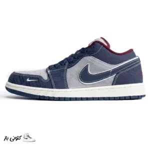 کتونی خارجی زنانه جردن ۱ لو سوپریم سرمه‌ای طوسی Jordan 1 Low Supreme Midnight Navy