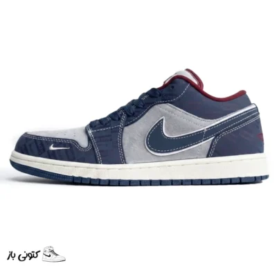 کتونی خارجی زنانه جردن ۱ لو سوپریم سرمه‌ای طوسی Jordan 1 Low Supreme Midnight Navy