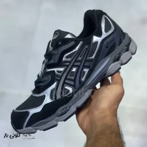 کتونی خارجی مردانه اسیکس ژل ان وای سی مشکی خاکستری گرافیت ASICS Gel-NYC Graphite Grey Black