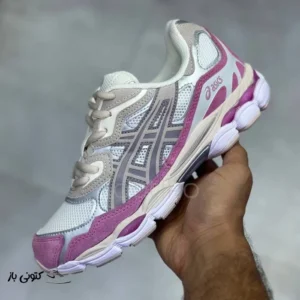 کتونی خارجی زنانه اسیکس ژل ان وای سی کرم بژ صورتی ASICS GEL-NYC Cream Mineral Beige Pink