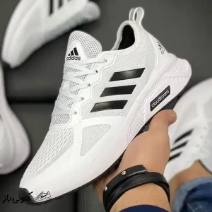 کتونی خارجی یونیسکس آدیداس کلود فوم سفید مشکی Adidas Cloudfoam