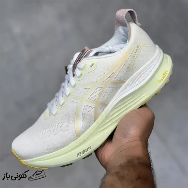 کتونی خارجی زنانه اسیکس ژل کایانو 32 ASICS Gel-Kayano 32 White/Orange Glow