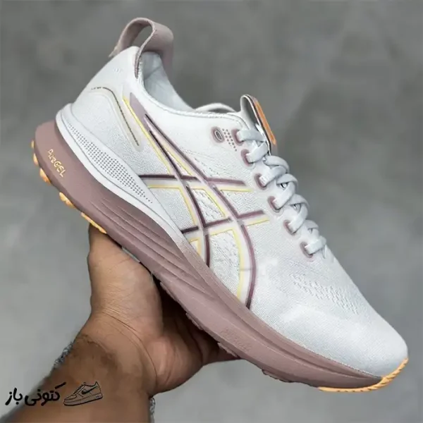 کتونی خارجی مردانه اسیکس ژل کایانو 32 ASICS Gel-Kayano 32 White Orange Glow cream