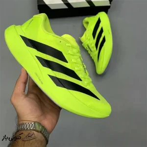 کتونی خارجی مردانه آدیداس آدی زیرو سبز فسفری Adidas Adizero Evo SL