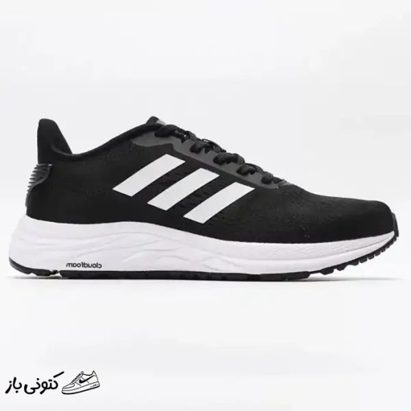 کتونی خارجی یونیسکس آدیداس مشکی سفید کلود فوم Adidas Cloudfoam