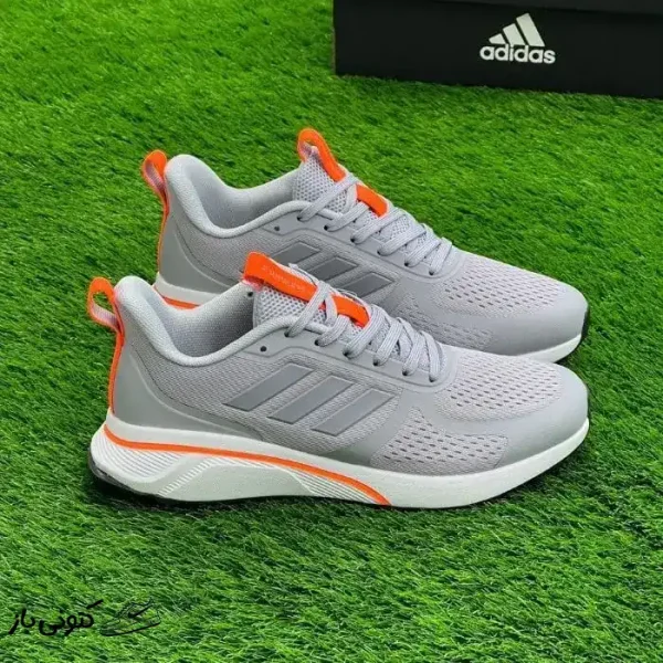 کتونی خارجی یونیسکس آدیداس کلود فوم طوسی Adidas Cloudfoam