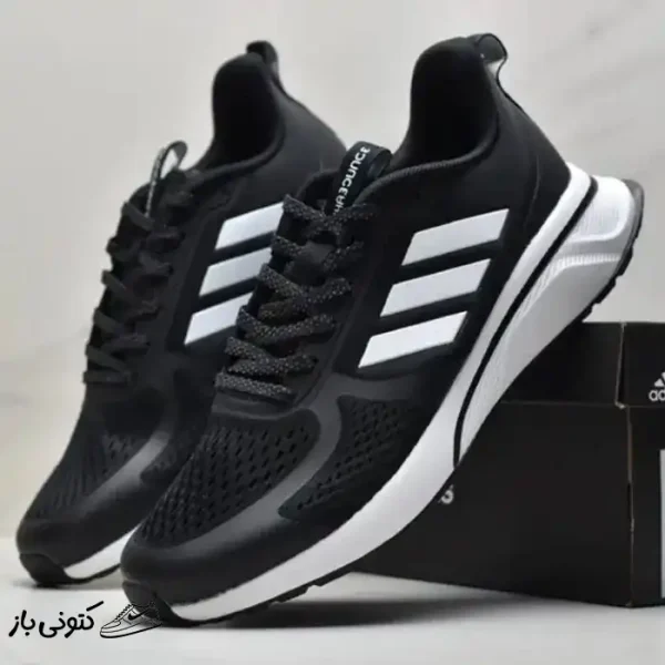 کتونی خارجی یونیسکس آدیداس کلود مشکی سفید Adidas Cloudfoam TND
