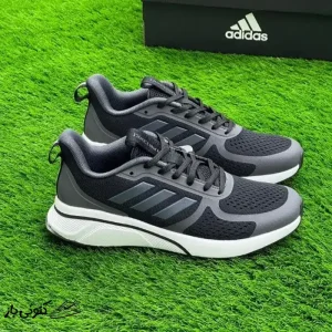 کتونی خارجی یونیسکس آدیداس کلود مشکی طوسی سفید Adidas Cloudfoam TND